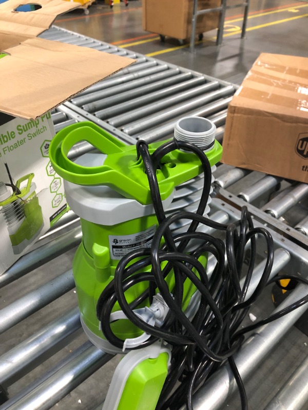 Photo 4 of Green Expert 3/4HP Submersible Sump Pump Max 4000GPH High Flow 25-Foot Power Cord Manual Automatic On Off Adjustable Float Switch for Quickly Water Removal from Pools Hot Tub Flooded House Wells 3/4HP Max 4000GPH