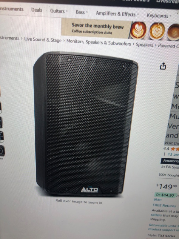 Photo 1 of Alto Professional TX310 – 350W Powered DJ Speakers, PA System with 10" Woofer for Mobile DJ and Musicians, Small Venues, Ceremonies and Sports Events
Visit the Alto Professional Store