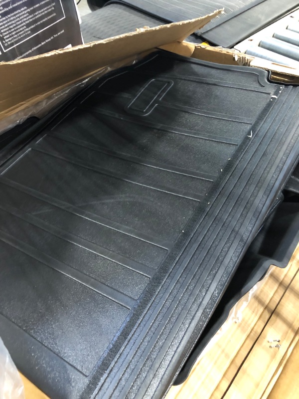 Photo 1 of Bomely Fit 2020-2023 Toyota Highlander 7 Seats Floor Mats Trunk Mat TPE Trunk Liner Rear Cargo Liner for Toyota Highlander Accessories 2020 2021 2022 2023 ( Floor Mats and Trunk Mat) Floor Mats + Trunk Mat