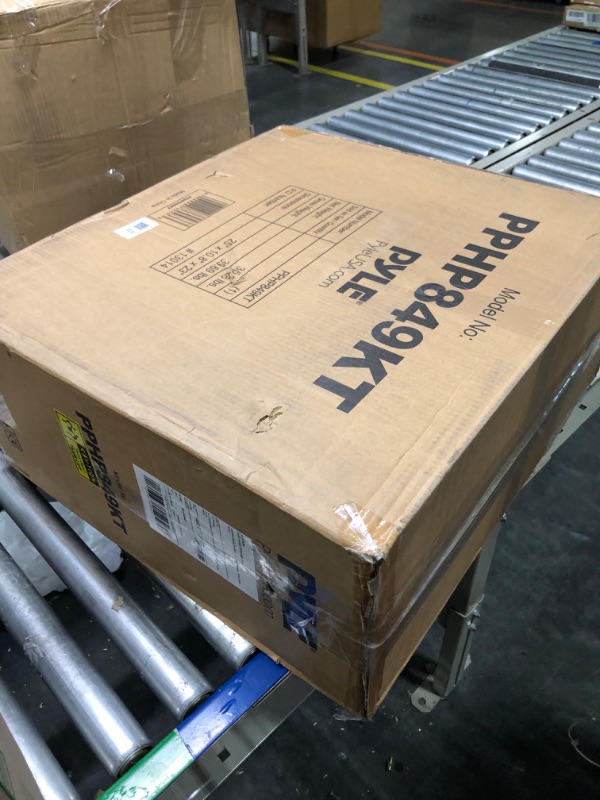 Photo 1 of Powered PA Speaker System Active & Passive Bluetooth Loudspeakers Kit with 8 Inch Speakers, Wired Microphone, MP3/USB/SD/AUX Readers, Speaker Stands,Remote Control - Pyle PPHP849KT Black 8 in 2 Speaker Loudspeakers Kit