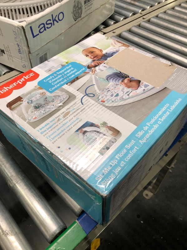 Photo 1 of Fisher-Price Portable Baby Chair Sit-Me-Up Floor Seat With Developmental Toys & Machine Washable Seat Pad, Pacific Pebble