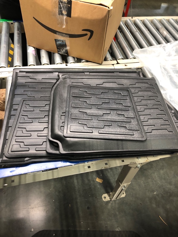 Photo 3 of Utiiy Cargo Mat Fit for 2018-2023 Jeep Wrangler JL with Subwoofer Cargo Liner All Weather Backrest Mat for Wrangler JL Accessories(Cargo Mat+Backrest Mat) With Factory Subwoofer Cargo Mat+Backrest Mat