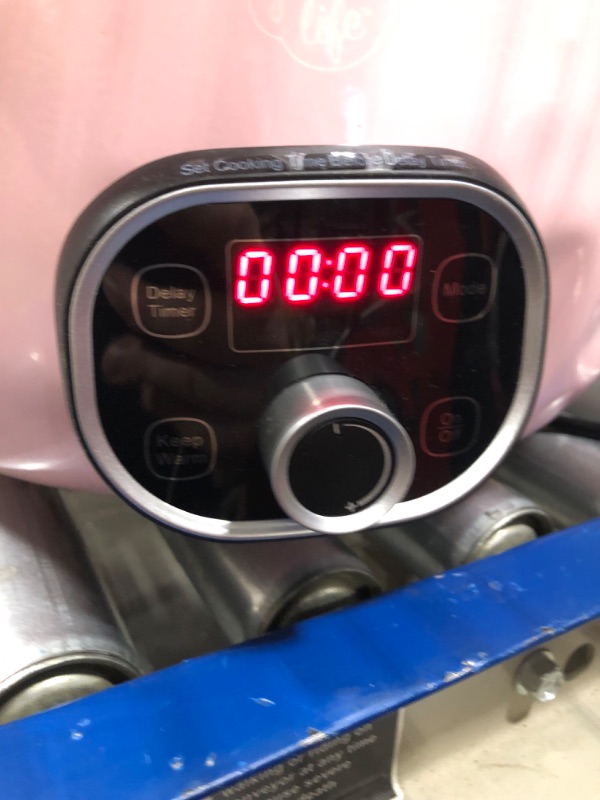 Photo 4 of GreenLife Cook Duo Healthy Ceramic Nonstick 6QT Slow Cooker, PFAS-Free, Digital Timer, Dishwasher Safe Parts, Soft Pink 6QT Slow Cooker PFAS-Free Soft Pink