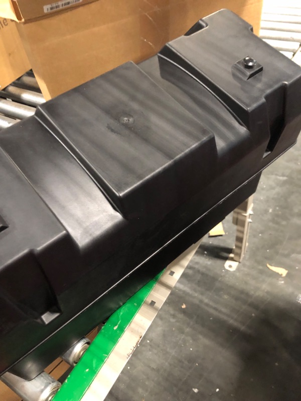 Photo 1 of Camco Heavy Duty Double Battery Box with Straps and Hardware - Group GC2 | Safely Stores RV, Automotive, and Marine Batteries | Measures Inside 21-1/2" x 7-3/8" x 11-3/16" | (55375) Frustration Free Packaging Double Battery Box