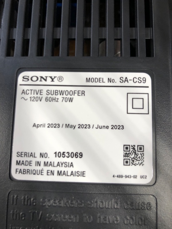 Photo 6 of Sony SACS9 10-Inch Active Subwoofer,Black