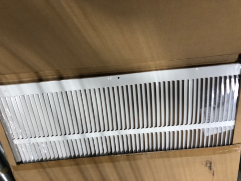 Photo 3 of 18 in. Wide x 24 in. High Return Air Filter Grille of Steel in White