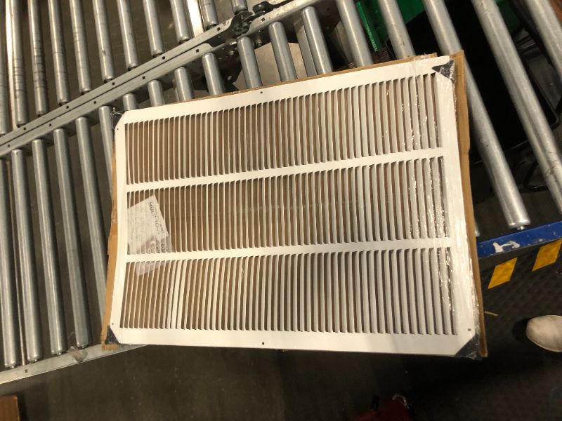 Photo 4 of 18 in. Wide x 24 in. High Return Air Filter Grille of Steel in White