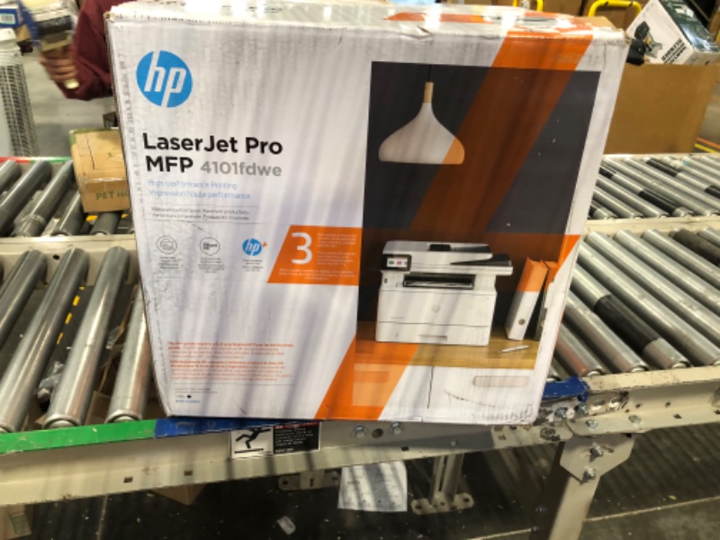 Photo 1 of HP LaserJet Pro MFP 4101fdwe Wireless Black & White Monochrome Printer with HP+ Smart Office Features and Fax
