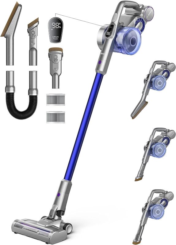 Photo 1 of 
Dreo Cordless Vacuum Cleaner for Home, 25kPa 550W Strong Suction, 3000mAh Detachable Battery, Up to 60 Mins, Handheld/Stick Vacuum with Headlights, Tools.