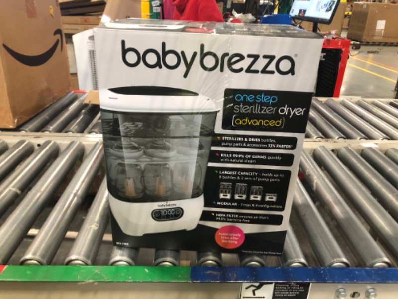 Photo 2 of Baby Brezza Bottle Sterilizer and Dryer Advanced – HEPA Filter And Steam Sterilization – Dries 33 Percent Faster Then Original - Universal Fit up to 8 Baby Bottles And 2 Sets of Pump Parts (Any Brand) Sterilizer-Dryer Advanced