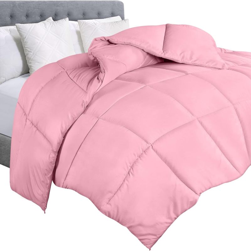 Photo 1 of 
Utopia Bedding Comforter Duvet Insert - Quilted Comforter with Corner Tabs - Box Stitched Down Alternative Comforter (Queen, Pink)