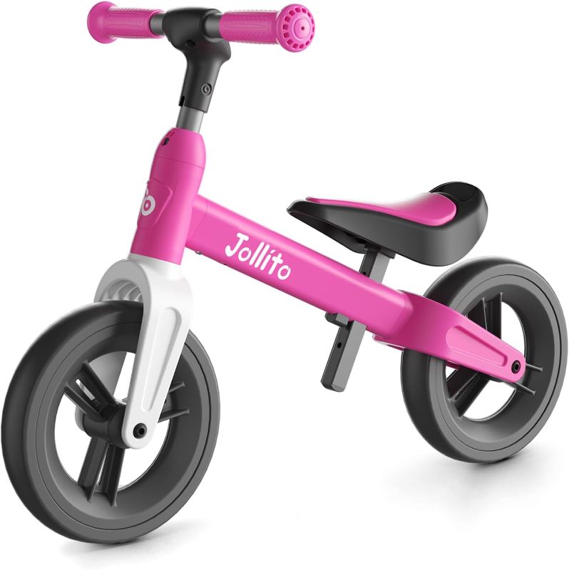 Photo 1 of JOLLITO Toddler Balance Bike, Ride On Toys for 18 Months, 2, 3, 4 Years Old Girl & Boy Gifts, Lightweight No Pedal Training Bike with 9 Inches Wheel & Aluminium Frame