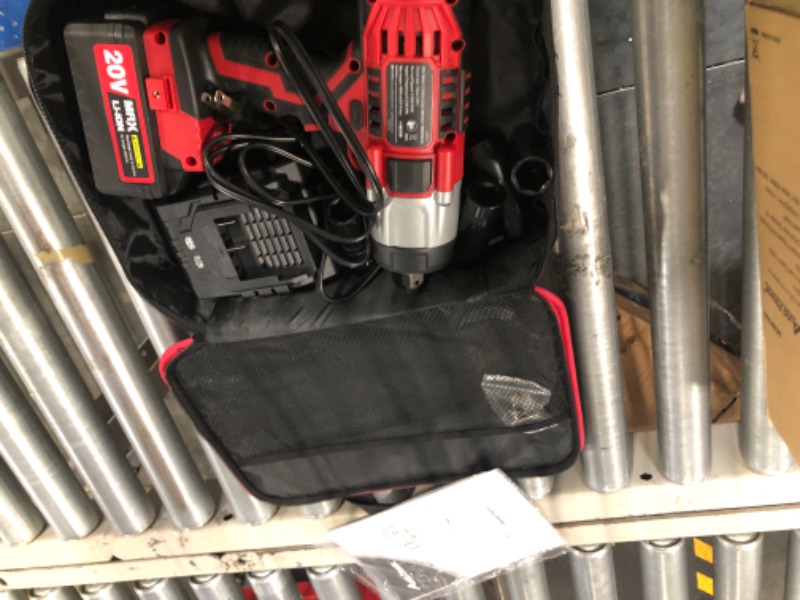 Photo 3 of Avid Power 20V MAX Cordless Impact Wrench with 1/2Chuck, Max Torque 330 ft-lbs, 3.0A Li-ion Battery, 4Pcs Driver Impact Sockets, 1 Hour