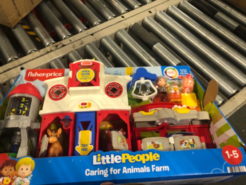 Photo 3 of Fisher-Price Little People Toddler Learning Toy Caring For Animals Farm Interactive Playset With Smart Stages For Ages 1+ Years Standard