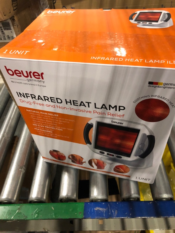 Photo 2 of Beurer IL50 Infrared Heat Lamp, Red Light Heat Device (Portable), for Muscle Pain and Pain Relief, for Cold Relief, Improves Blood Circulation, 300W, Safety-Features