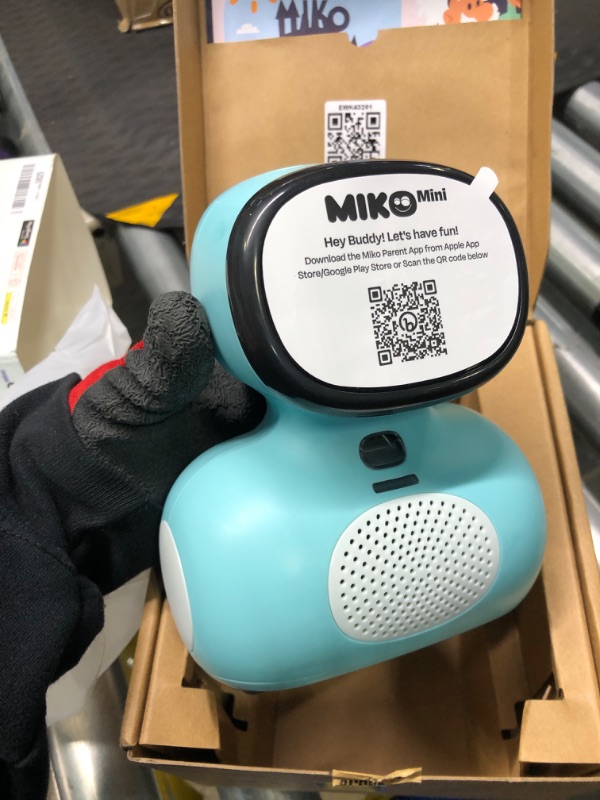 Photo 3 of MIKO Mini: AI Robot for Kids | Fosters STEM Learning & Education | Interactive Bot Equipped with Coding, Stories & Games | GPT-Powered Conversational Learning | Ideal Gift for Boys & Girls 5-12 Blue