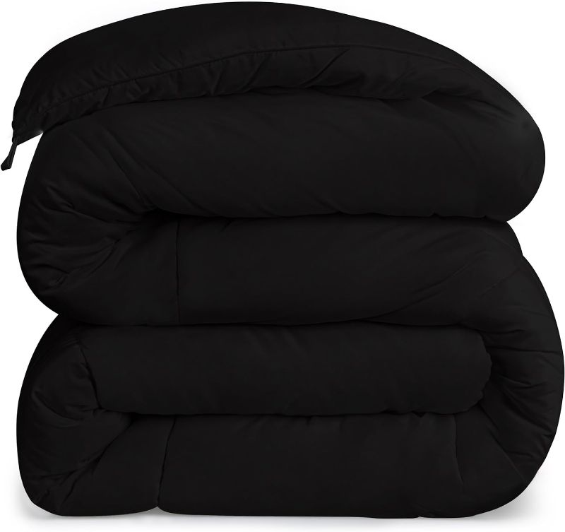 Photo 1 of 
Utopia Bedding All Season 250 GSM Comforter - Plush Siliconized Fiberfill Comforters Queen Size - Box Stitched (Full/Queen, Black)