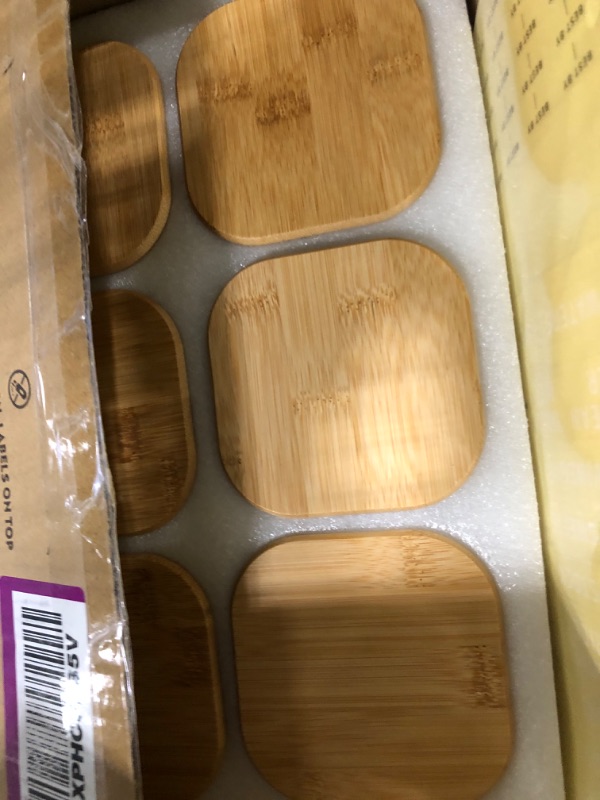 Photo 1 of 6Packs Square Glass Jars Set with Minimalist Pantry Labels, Square Pantry Jars with Bamboo Lids and White Customized Sticker Labels, Food Storage Containers for Home
3-27oz
3-40oz