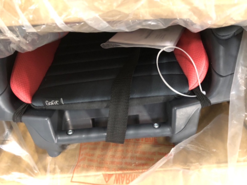 Photo 1 of Chicco GoFit Backless Booster Car Seat, Travel Booster Seat for Car, Portable Car Booster Seat for Children 40-110 lbs. | Coral/Orange Coral GoFit
