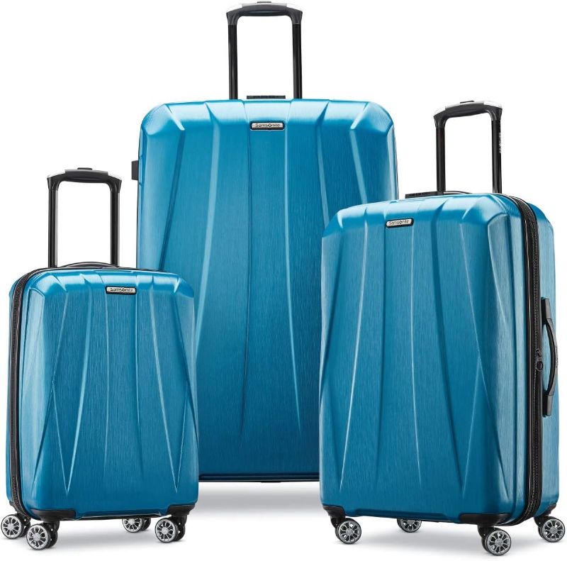 Photo 1 of Samsonite Centric 2 Hardside Expandable Luggage with Spinners, Caribbean Blue, 3-Piece Set (20/24/28)