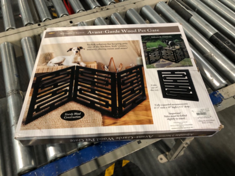 Photo 2 of 
Wooden Freestanding Foldable Pet Gate for Dogs, 24 inch 3 Panels Step Over Fence, Dog Gate for The House, Doorway, Stairs, Extra Wide (Espresso, 24" Height-3 Panels)