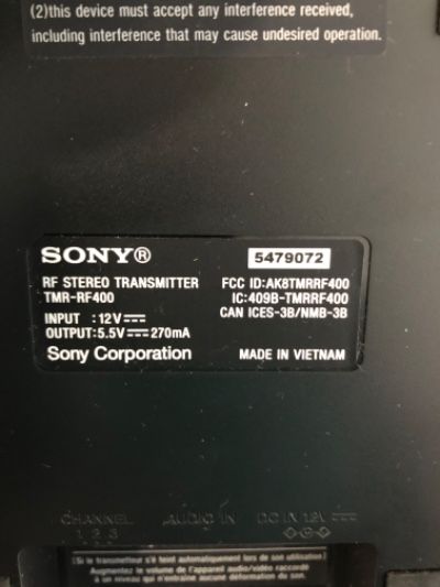Photo 5 of ** FOR PARTS ONLY ** Sony RF400 Wireless Home Theater Headphones for Watching TV (WHRF400)