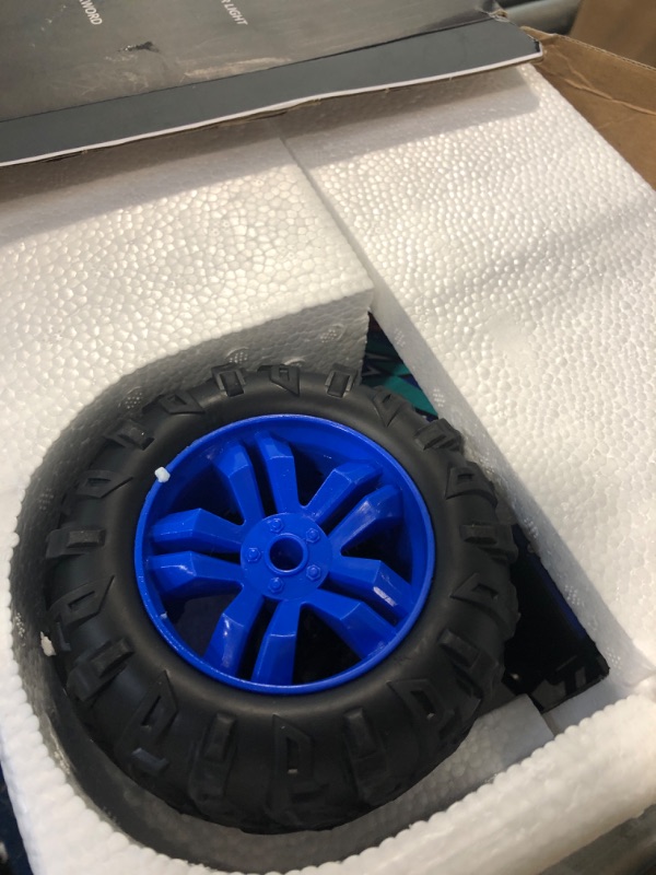 Photo 1 of DEERC DE60 Large 1:8 Scale Upgraded RC Cars Remote Control Car for Adults Boys,Off Road Monster Truck with Realistic Sound,2.4Ghz 4WD Rock Crawler Toy All Terrain Climbing,2 Batteries for 80 Min Play Classic Blue