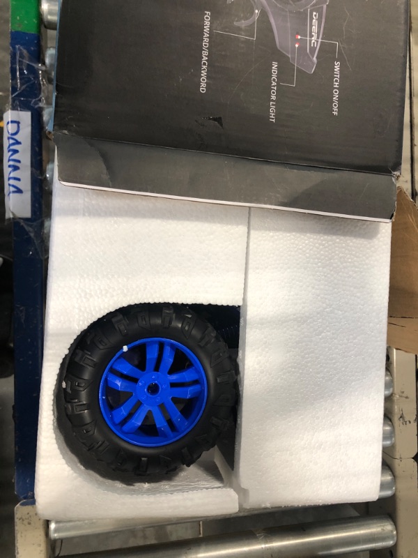 Photo 2 of DEERC DE60 Large 1:8 Scale Upgraded RC Cars Remote Control Car for Adults Boys,Off Road Monster Truck with Realistic Sound,2.4Ghz 4WD Rock Crawler Toy All Terrain Climbing,2 Batteries for 80 Min Play Classic Blue