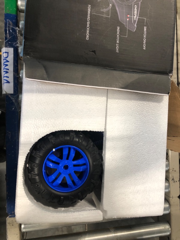 Photo 1 of DEERC DE60 Large 1:8 Scale Upgraded RC Cars Remote Control Car for Adults Boys,Off Road Monster Truck with Realistic Sound,2.4Ghz 4WD Rock Crawler Toy All Terrain Climbing,2 Batteries for 80 Min Play Classic Blue