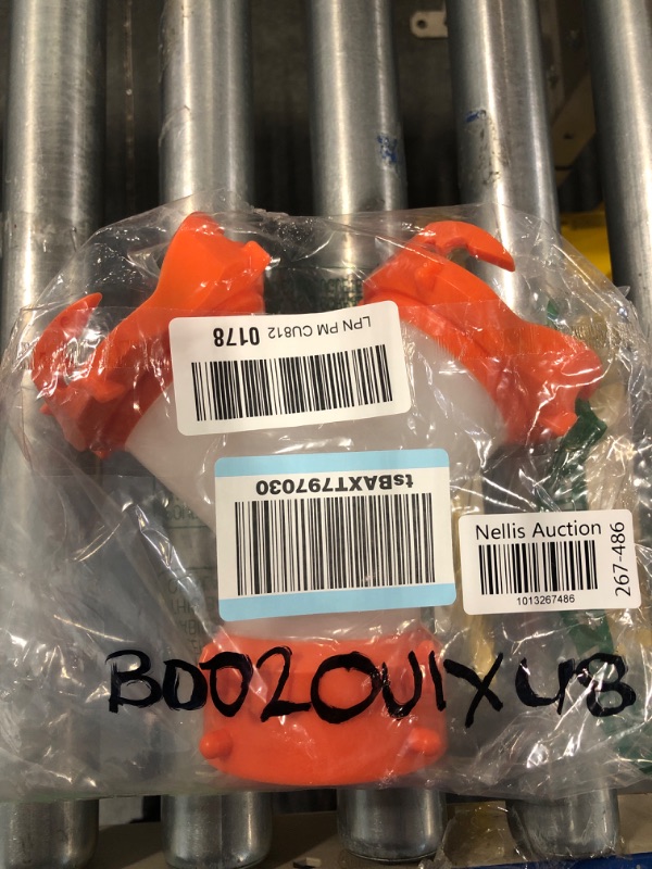 Photo 2 of Camco RhinoFLEX RV Wye Sewer Hose Fitting with 360 Degree Swivel Ends | Allows for Two Sewer Hoses to Connect to the Same Dump Station | Ideal for Motorhomes (39812), Orange Wye Fitting