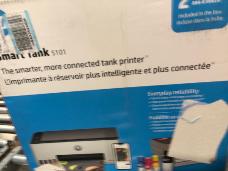 Photo 2 of HP Smart-Tank 5101 Wireless All-in-One Ink-Tank Printer with up to 2 Years of Ink Included (1F3Y0A),White