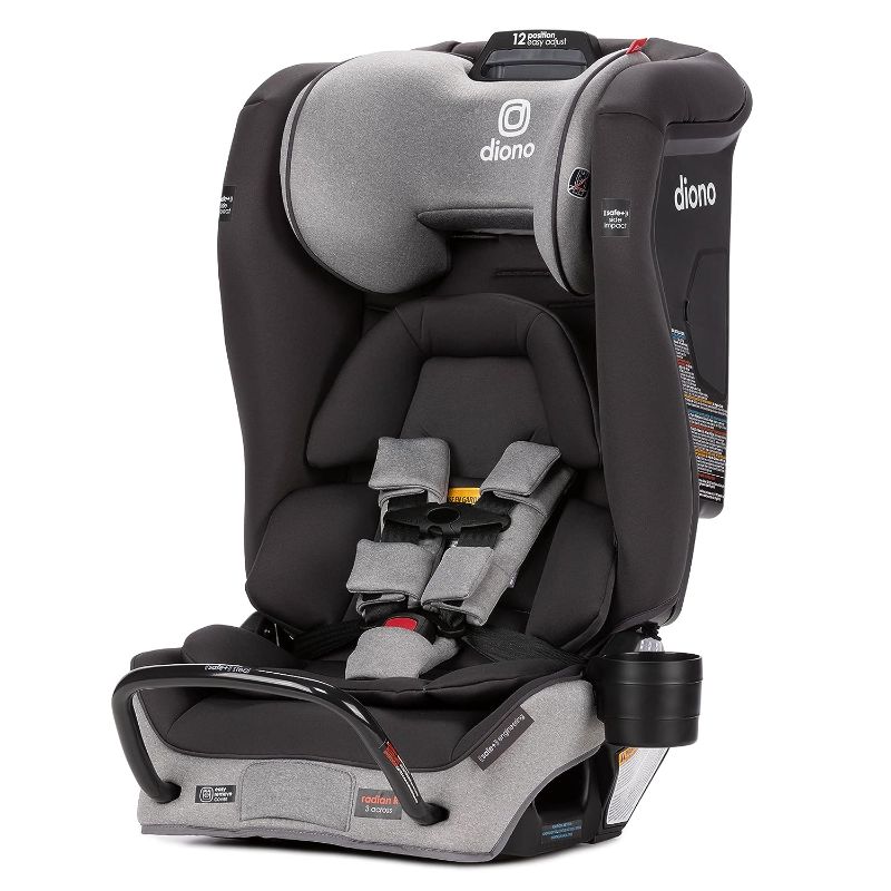 Photo 1 of Diono Radian 3RXT SafePlus, 4-in-1 Convertible Car Seat, Rear and Forward Facing, SafePlus Engineering, 3 Stage -Infant Protection, 10 Years 1 Car Seat, Slim Fit 3 Across, Black Jet 3RXT SafePlus Black Jet