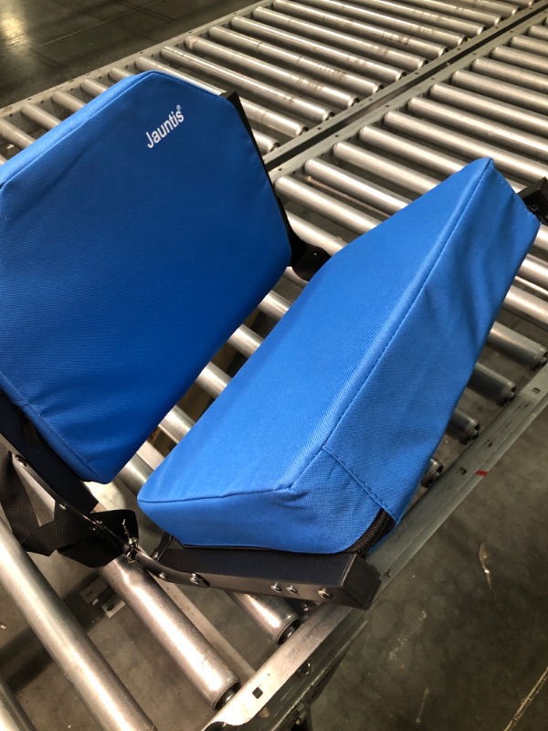 Photo 3 of Jauntis Stadium Seats for Bleachers, Bleacher Seats with Ultra Padded Comfy Foam Backs and Cushion, Wide Portable Stadium Chairs with Back Support and Shoulder Strap Regular - 16.9"W x 13.2"D x 15.4"H Blue 1