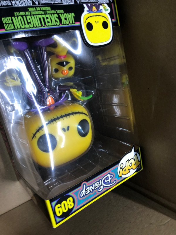 Photo 3 of Funko Pop! Jumbo: The Nightmare Before Christmas - Jack and Zero (Blacklight), Multicolor, 10 inches, 63965