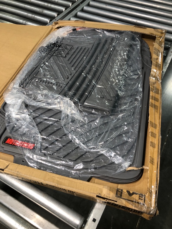 Photo 1 of Motor Trend FlexTough Performance All Weather Rubber Car Floor Mats - 3 Piece Floor Mats Automotive Liners for Cars Truck SUV, Heavy-Duty Waterproof (Gray) Slate Gray Mats