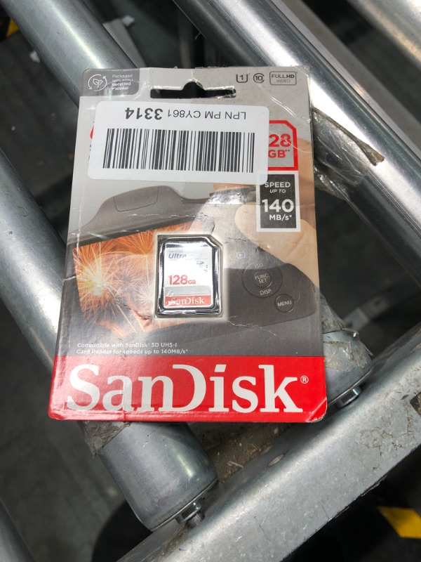Photo 2 of SanDisk 128GB Ultra SDXC UHS-I Memory Card - Up to 140MB/s, C10, U1, Full HD, SD Card - SDSDUNB-128G-GN6IN Memory Card Only 128GB