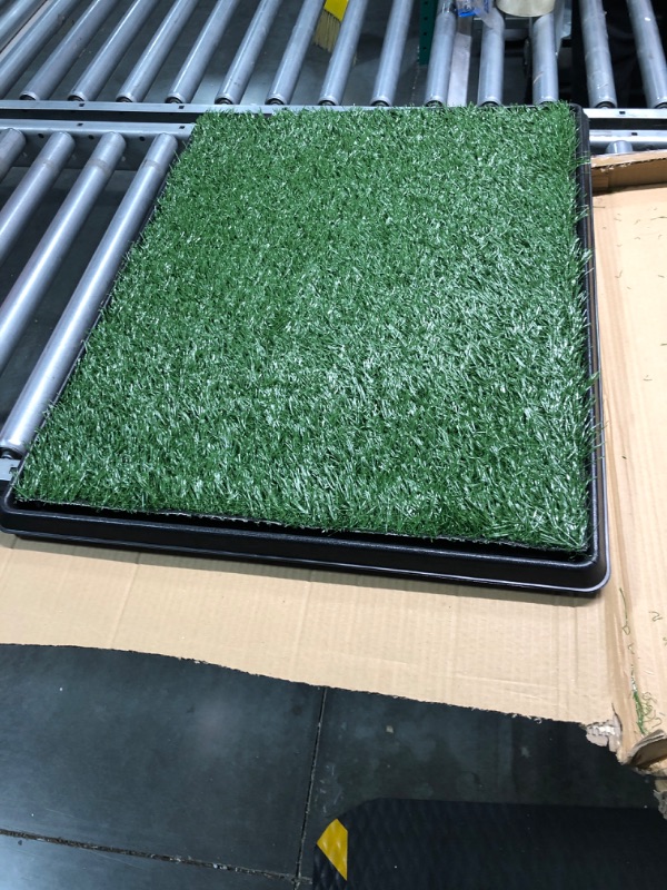 Photo 3 of Artificial Grass Puppy Pee Pad for Dogs and Small Pets - 20x25 Reusable 3-Layer Training Potty Pad with Tray - Dog Housebreaking Supplies by PETMAKER