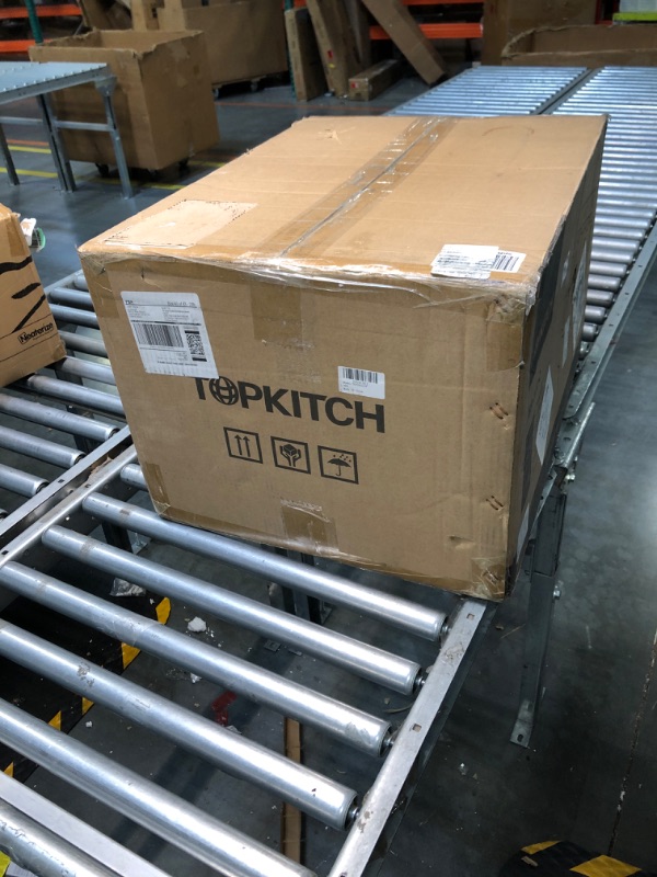 Photo 1 of TOPKITCH Deep fryer Commercial Deep Fryer 12L x 2 Dual Tank Electric Deep Fryers with Basket Electric Countertop Fryer for Restaurant with 2 Frying Baskets and Lids, 3300W x 2, 240V, 6-15 Phase Plugs 24L, 240V 6600W