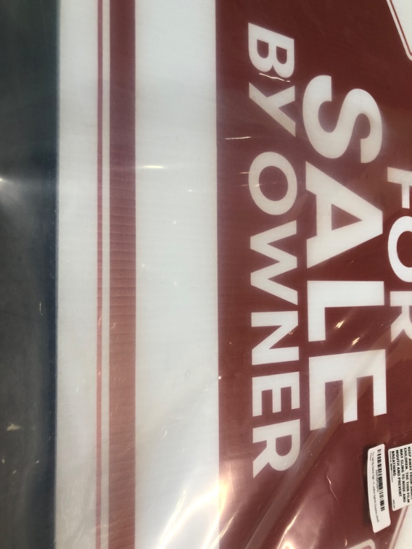 Photo 1 of For Sale By Owner Sign - 4 Premium Yard Signs Bulk Pack - 18" x 24" Inches - Large Directional Arrows - Double Sided Real Estate Sale Stand Post with H Wire Stakes - Realtor Agents Supplies (Red) 4 Pack