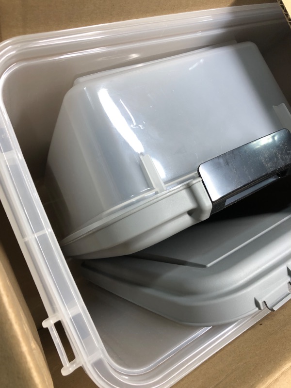 Photo 1 of Amazon Basics 3-Piece Airtight Dog Food Storage Container Combo with Scoop - 33 QT and 12 QT 33 QT + 12 QT