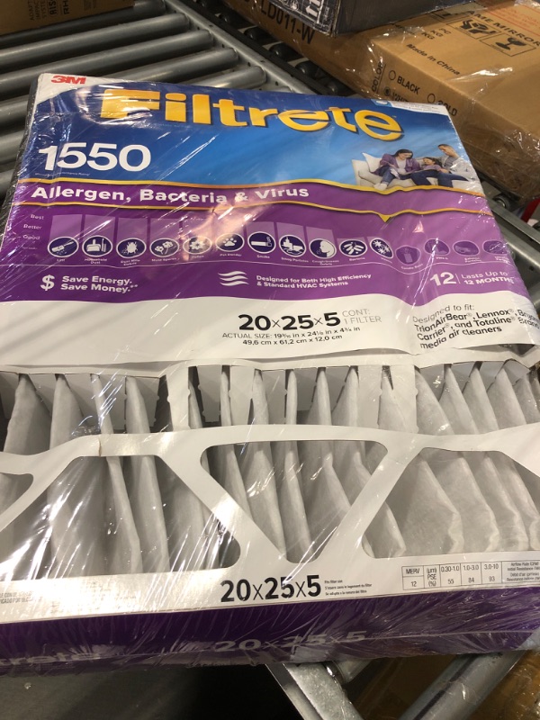 Photo 2 of 3M Filtrete 25 in. W x 20 in. H x 5 in. D Pleated Air Filter