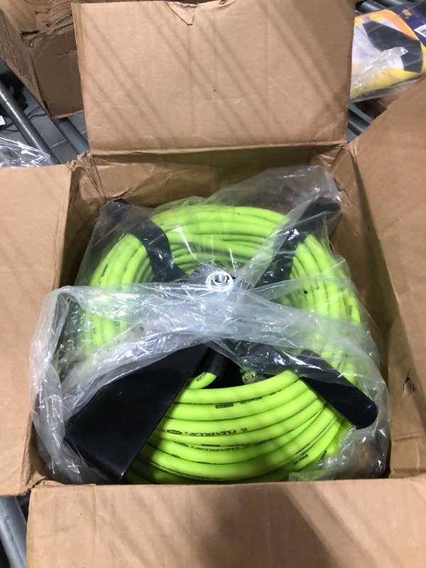 Photo 2 of Flexzilla Manual Open Face Air Hose Reel, 3/8 in. x 100 ft., Heavy Duty, Lightweight, Hybrid, ZillaGreen - L8560FZ 3/8" (inches) x 100' (feet)