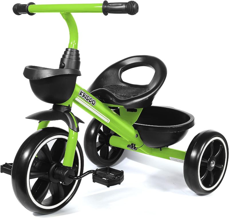 Photo 1 of KRIDDO Kids Tricycles Age 24 Month to 5 Years, Toddler Kids Trike for 2.5 to 5 Year Old, Gift Toddler Tricycles for 2 - 4 Year Olds, Trikes for Toddlers, Green