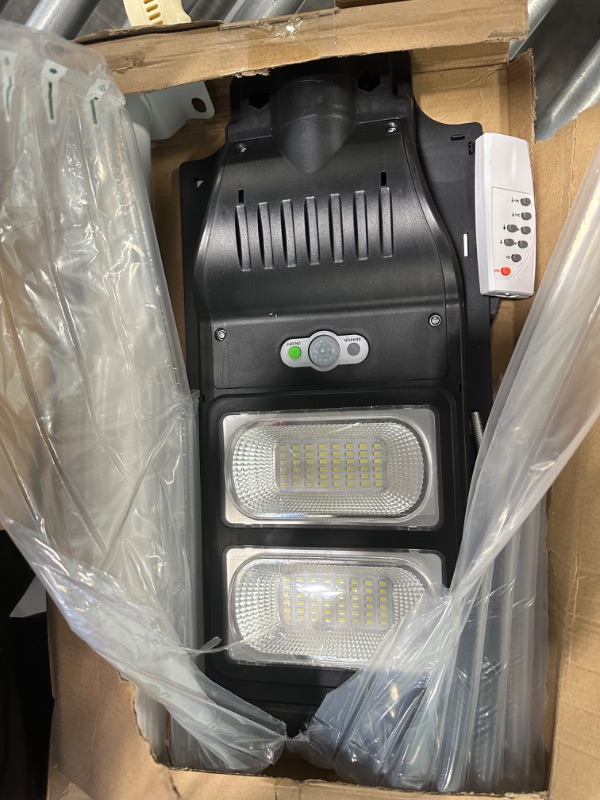 Photo 1 of 200w Solar Flood Street Light Dusk to Dawn, Security Lighting Ip65 Waterproof Yard Lamps Outdoor Solar Powered 6500k High Lumen for Barn, Yard, Garden, Basketball Court (Grey)
