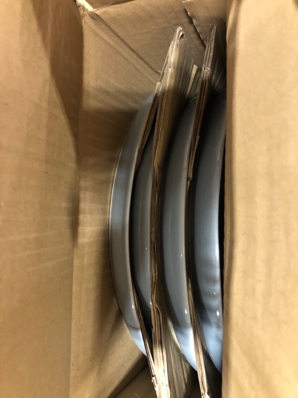 Photo 1 of LeRatio Ceramic Dinnerware Sets,Handcraft Wavy Rim Stoneware Plates and Bowls Sets,Highly Chip and Crack Resistant | Dishwasher & Microwave & Oven Safe Dishes set,Service for 4 (12pc)-light Blue Sea Wavy-Light Blue