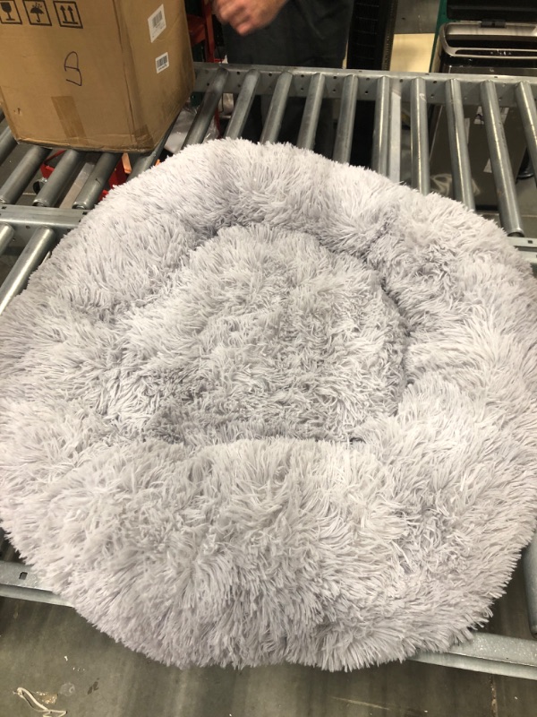 Photo 3 of Active Pets Plush Calming Dog Bed, Donut Dog Bed for Small Dogs, Medium & Large, Anti Anxiety Dog Bed, Soft Fuzzy Calming Bed for Dogs &Cats, Comfy Cat Bed, Marshmallow Cuddler Nest Calming Pet Bed