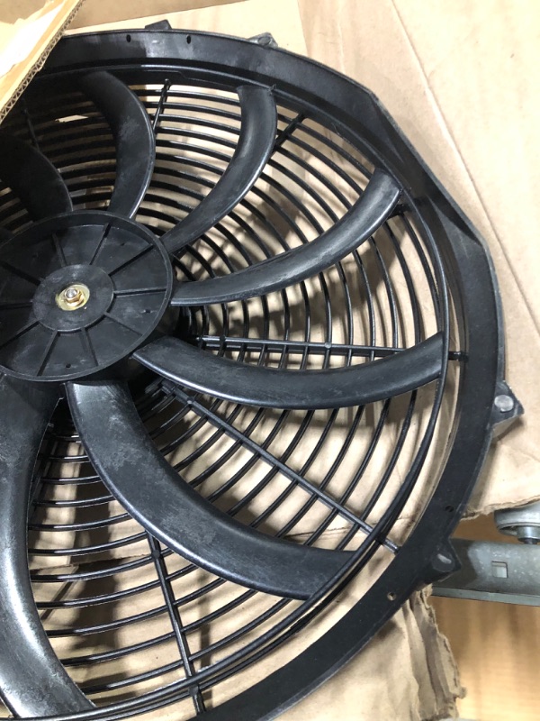 Photo 3 of 16 Inch Universal Slim Fan Push Pull Electric Radiator Cooling Fan 12V 120W with Mount Kit 16inch 120W