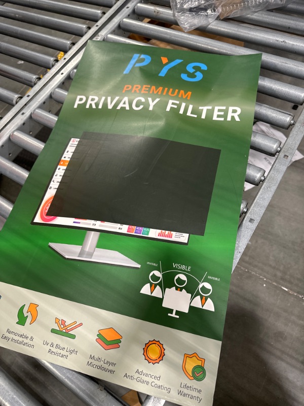 Photo 1 of PYS 28 Inch Privacy Screen for 16:9 Widescreen Computer Monitor - Easy Removable Screen Filter Shield - Anti Glare & Blue Light - Anti Scratch Protector Film for Data Security 28 Inch Diagonal (16:9)