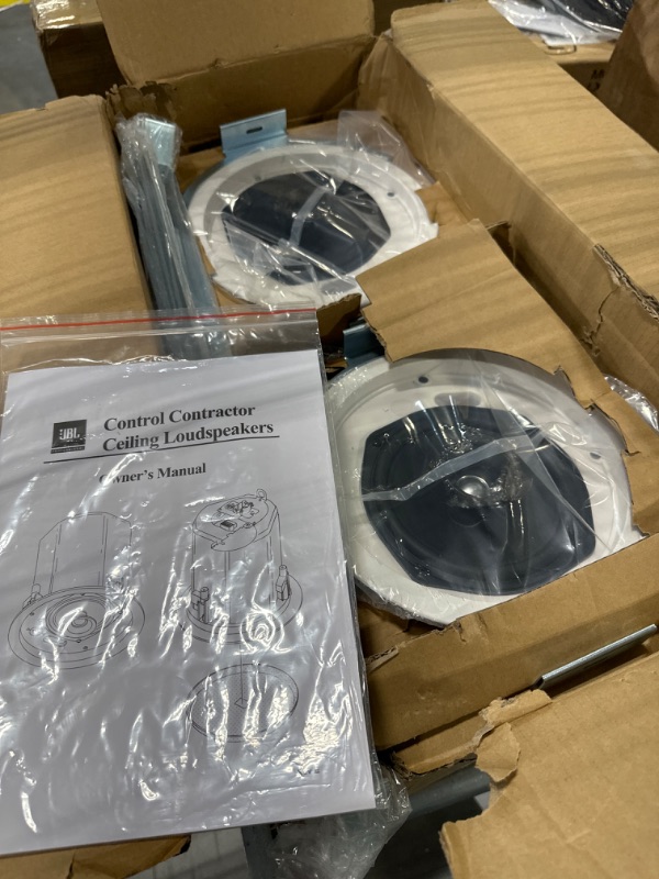 Photo 1 of JBL Professional Control 26C 6.5-Inch Ceiling Loudspeaker Transducer Assemblies, Sold as Pair, White Speaker without Transformer Taps