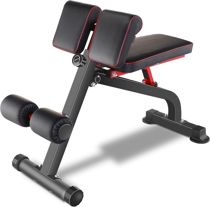 Photo 1 of BODYRHYTHM Compact Adjustable Weight Bench for Full Body Strength Training, Ab/Back Hyper Roman Chair, Adjustable Ab Sit up Bench, Incline Decline Bench, Flat Bench, Hyperextension Bench, Back Extension Machine
